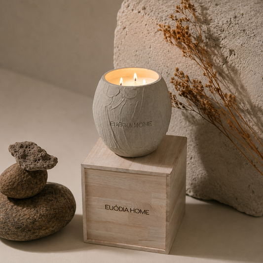 Euodia Home Soy Scented Candle 1500g | Ceramic Vessel Candle