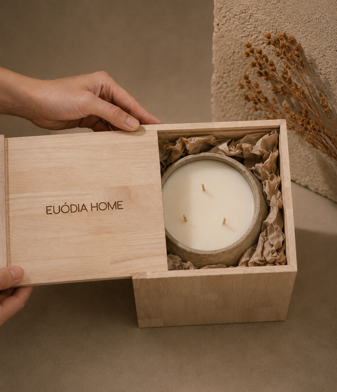 Euodia Home Soy Scented Candle 1500g | Ceramic Vessel Candle