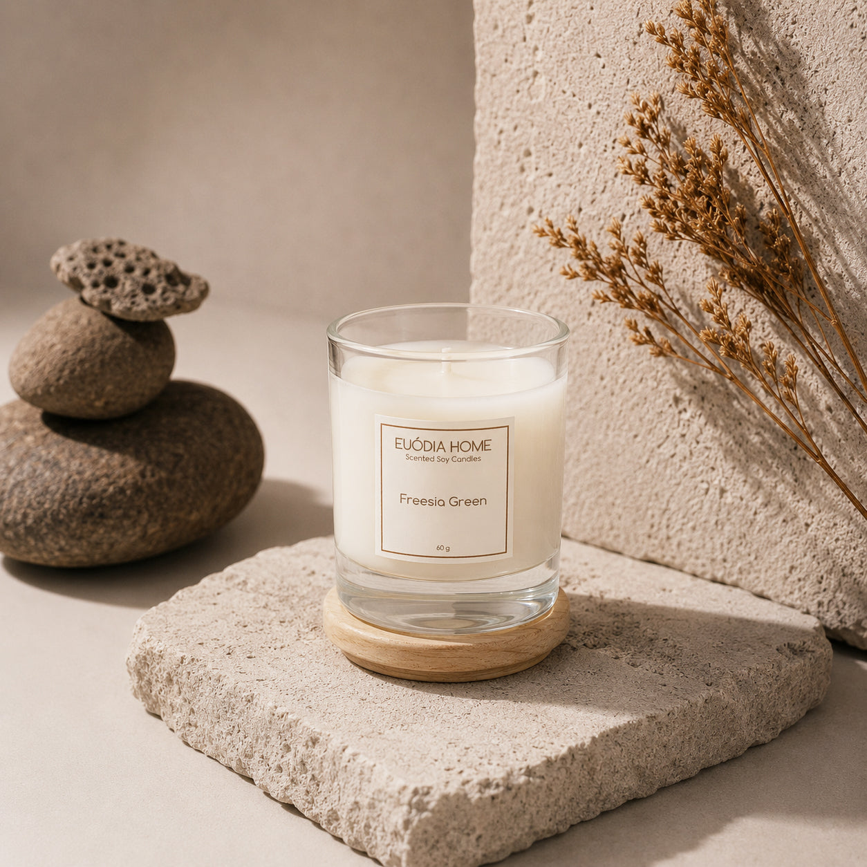 Freesia Green Soy Scented Candle