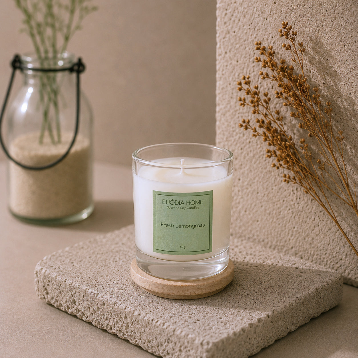Fresh Lemongrass Soy Scented Candle
