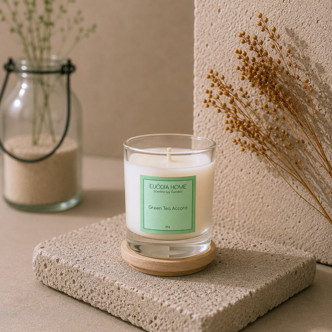 Green Tea Accord Soy Scented Candle