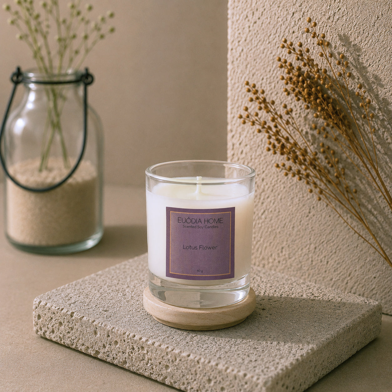 Lotus Flower Soy Scented Candle