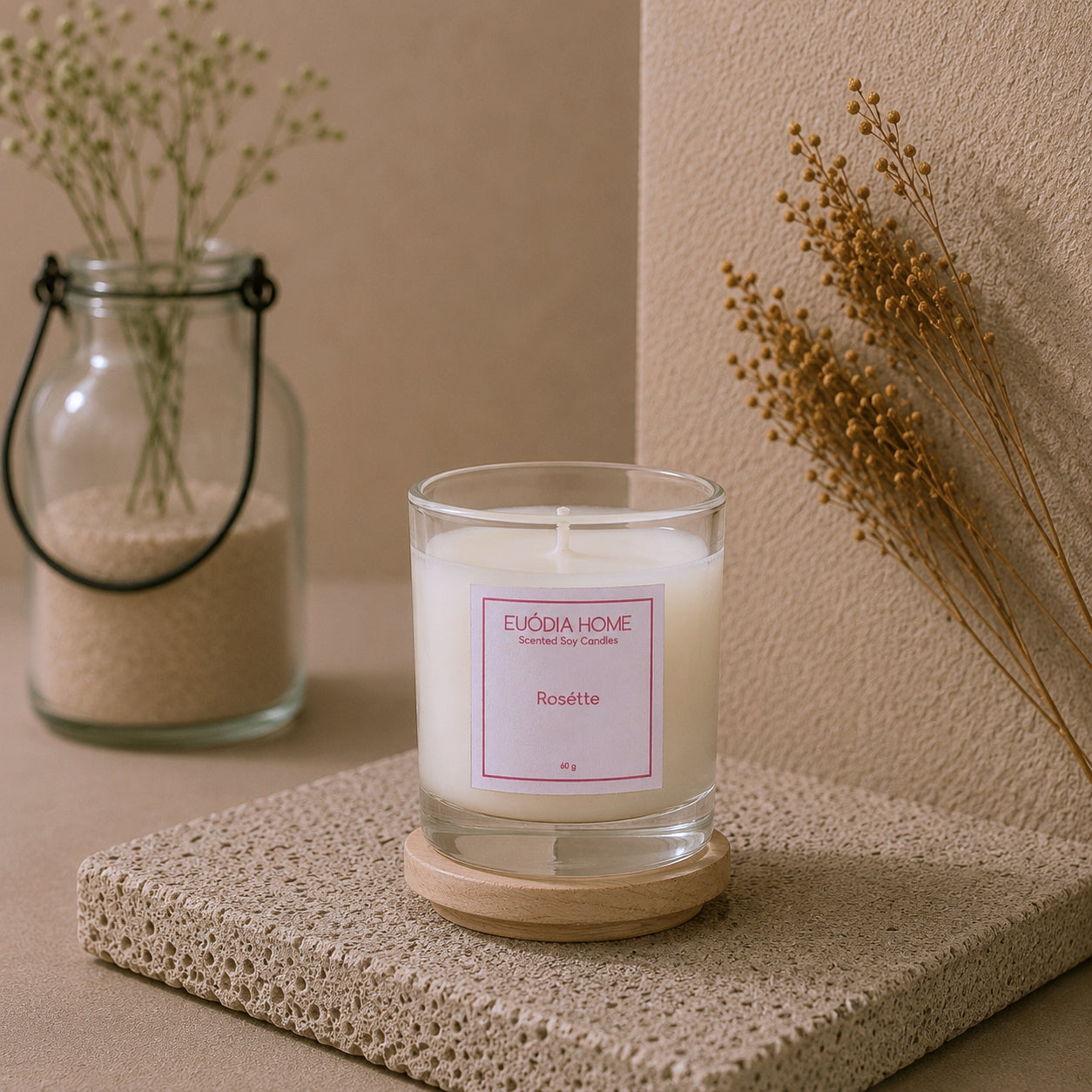 Rosette Soy Scented Candle